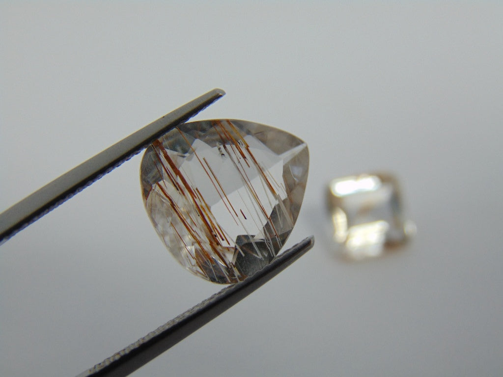 12.60cts Topaz With Golden Rutile