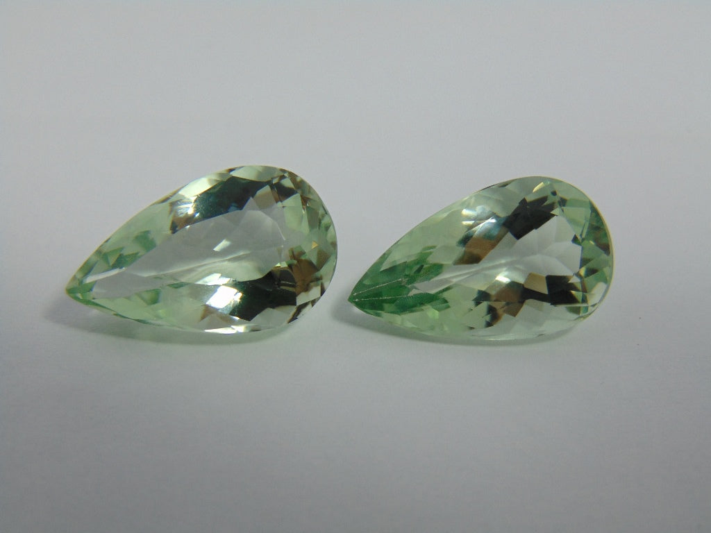 22.20cts Prasiolite (Pair)