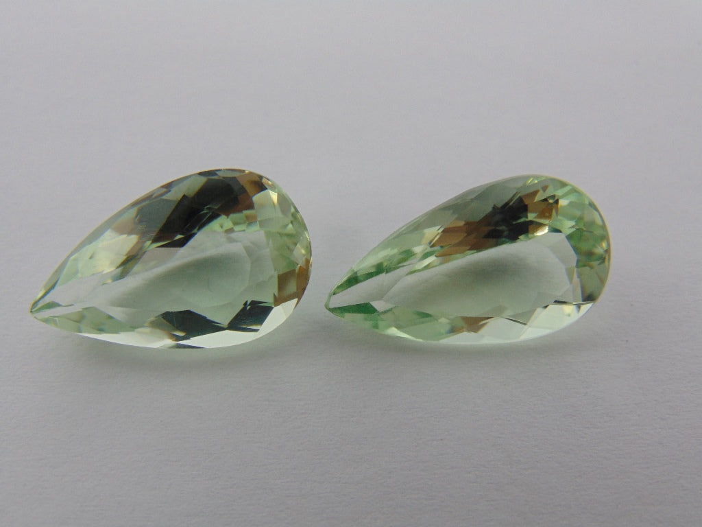 22.20cts Prasiolite (Pair)