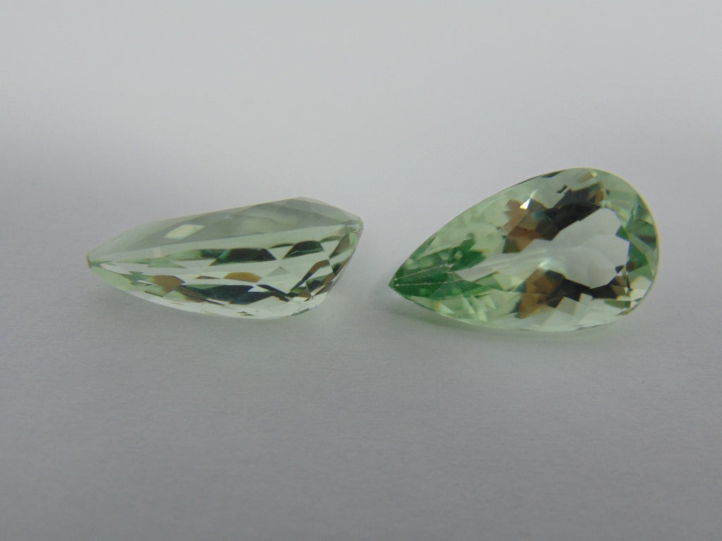 22.20cts Prasiolite (Pair)