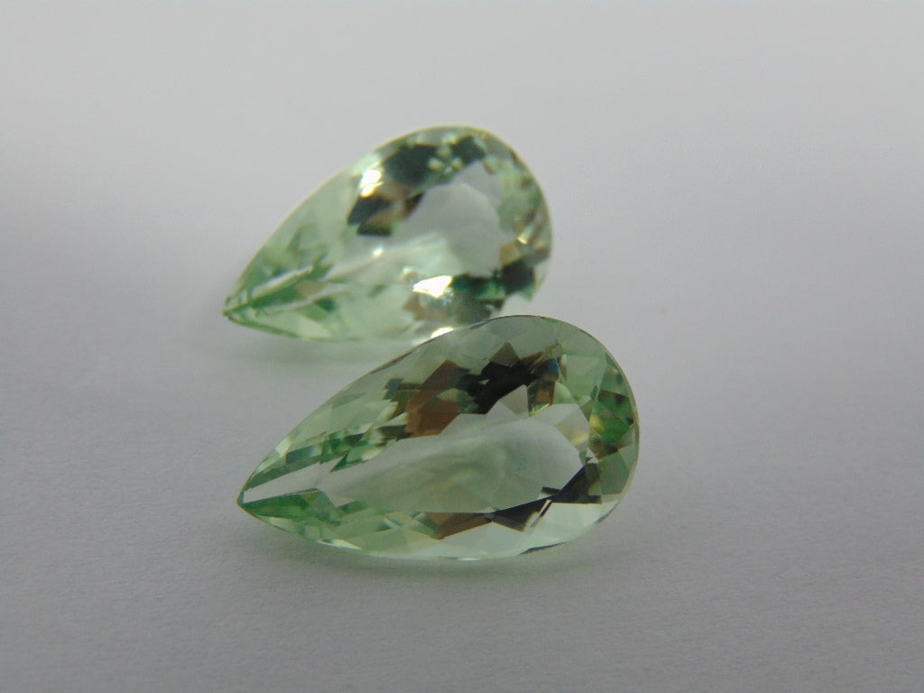 22.20cts Prasiolite (Pair)