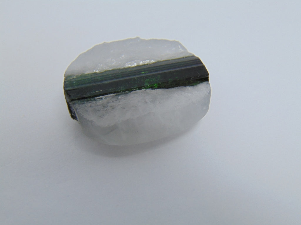 139cts Tourmaline With Crystal 35x30mm