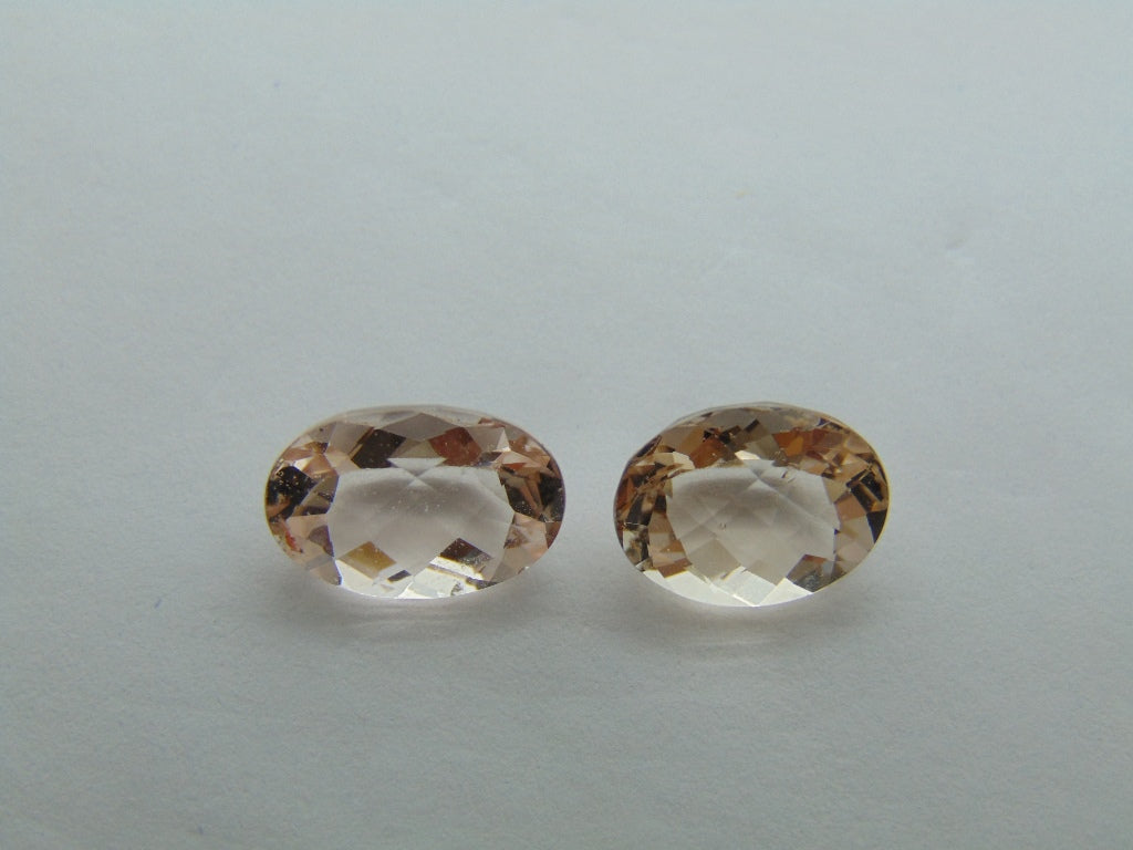 5.40ct Morganite 11x8mm 10x8mm