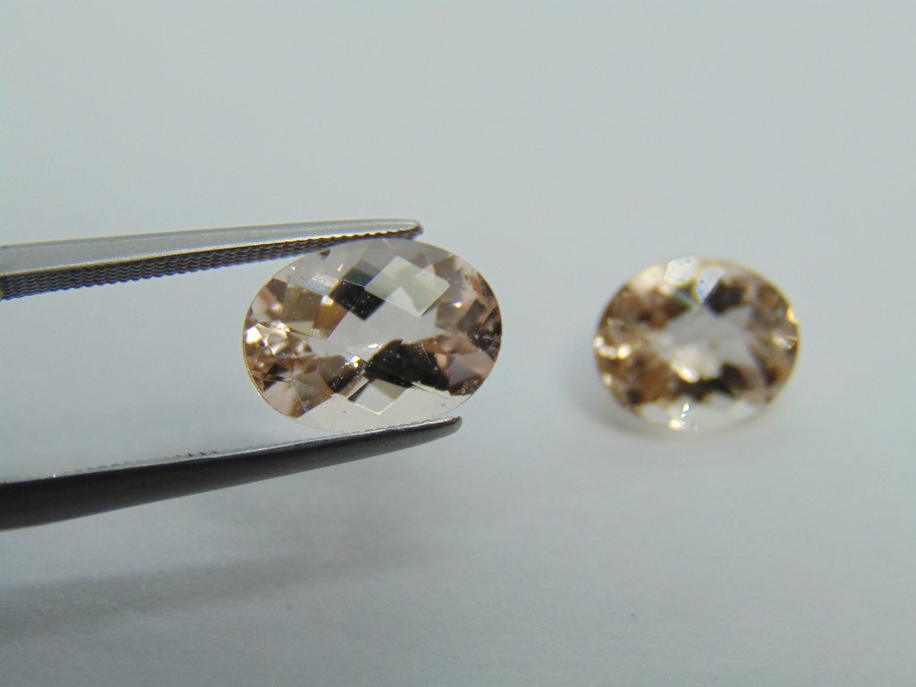 5.40ct Morganite 11x8mm 10x8mm