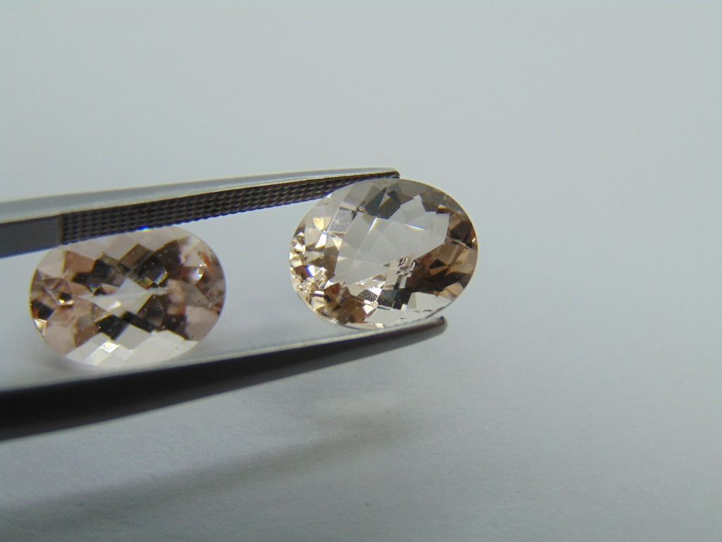 5.40ct Morganite 11x8mm 10x8mm