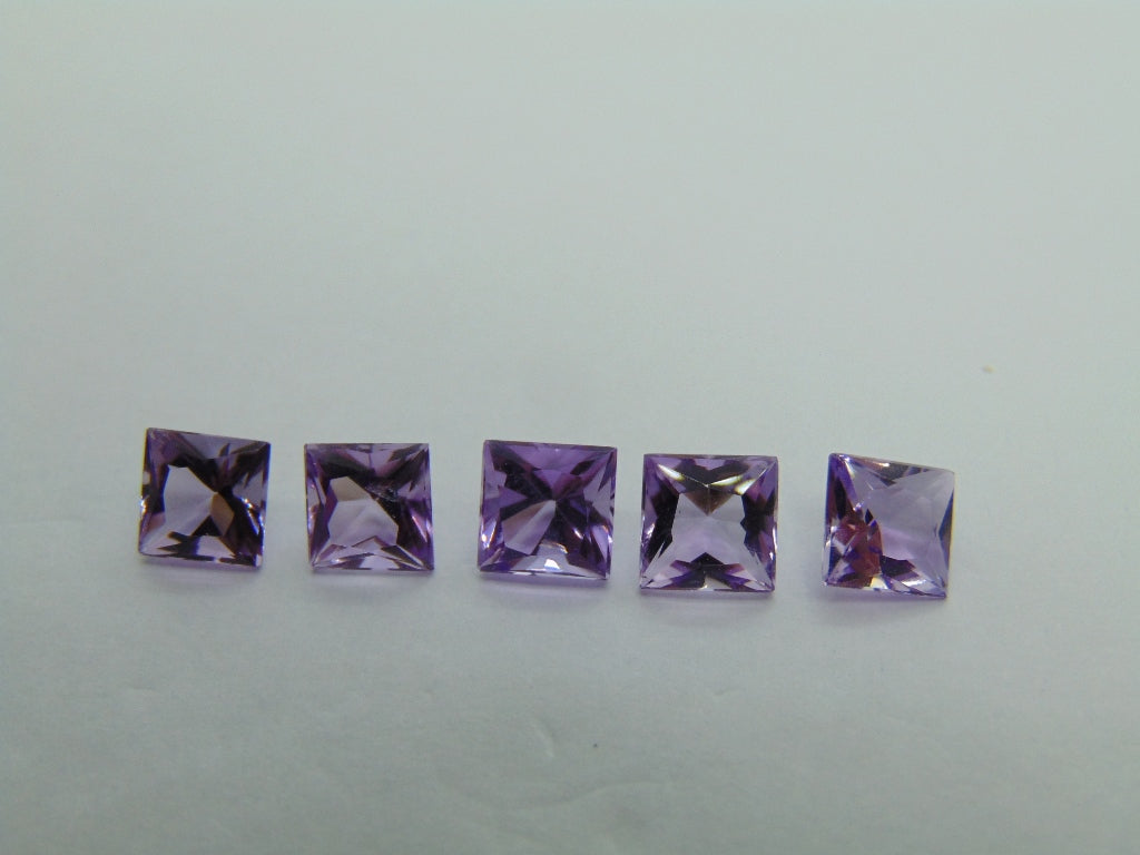 5.35ct Amethysts Calibrated 6mm