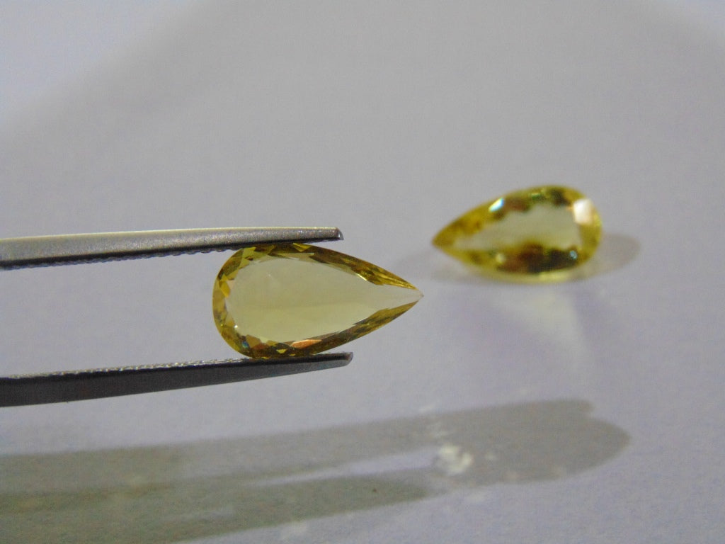 3.50ct Beryl Yellow (Pair)