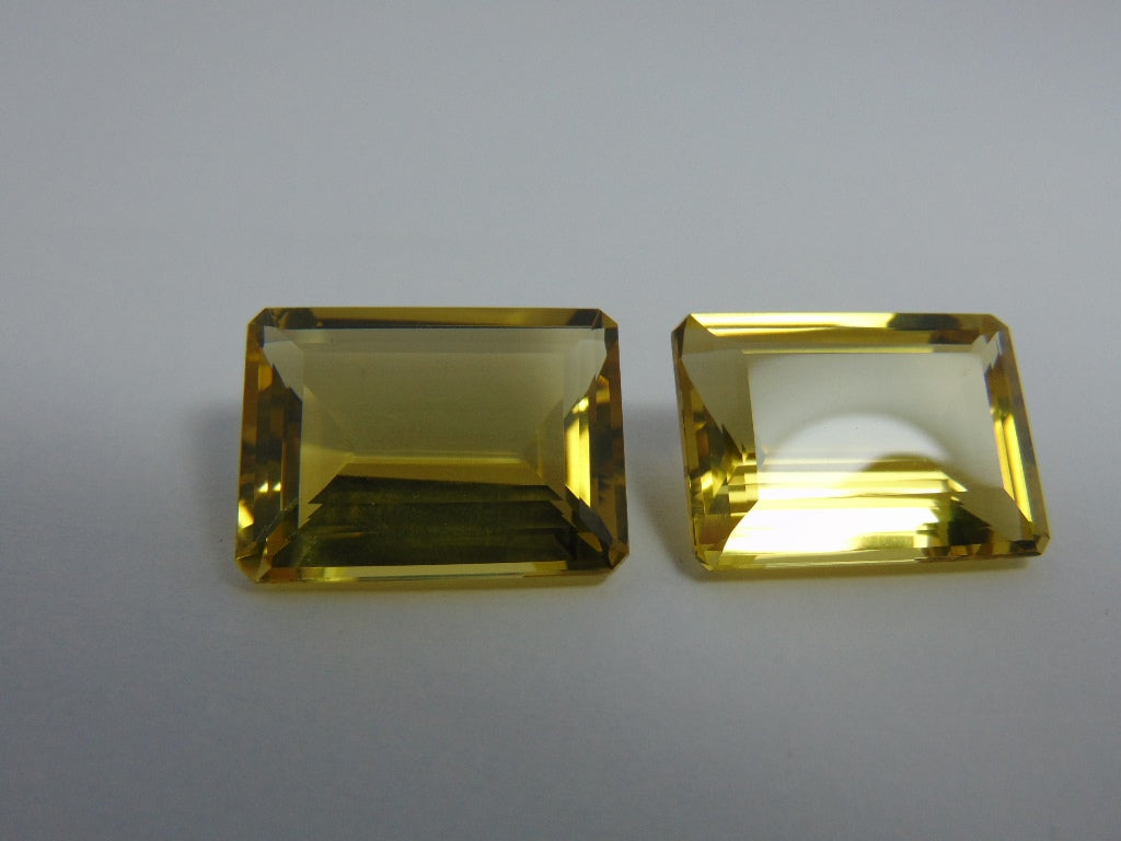 64ct Green Gold Pair 24x17mm