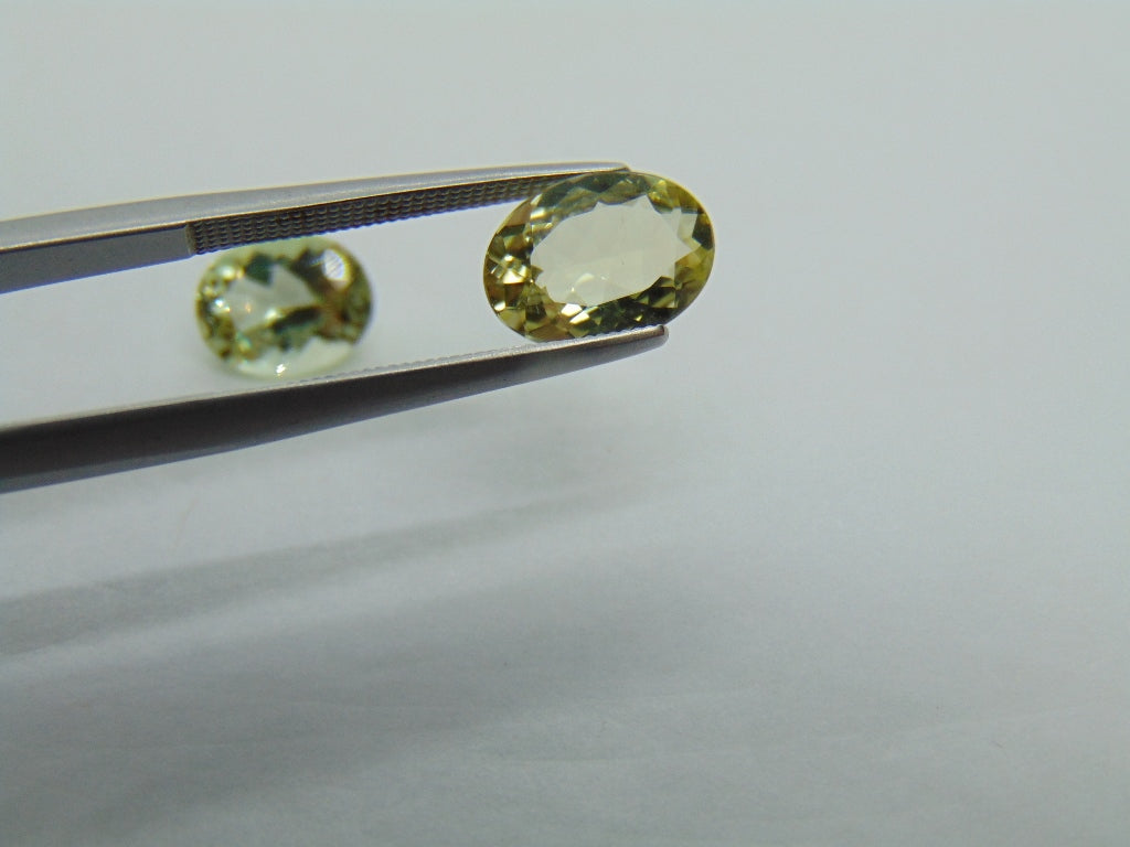 3.15ct Beryl Green 10x7mm 9x7mm