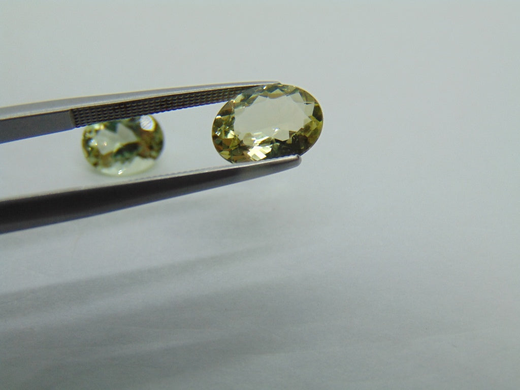 3.15ct Beryl Green 10x7mm 9x7mm