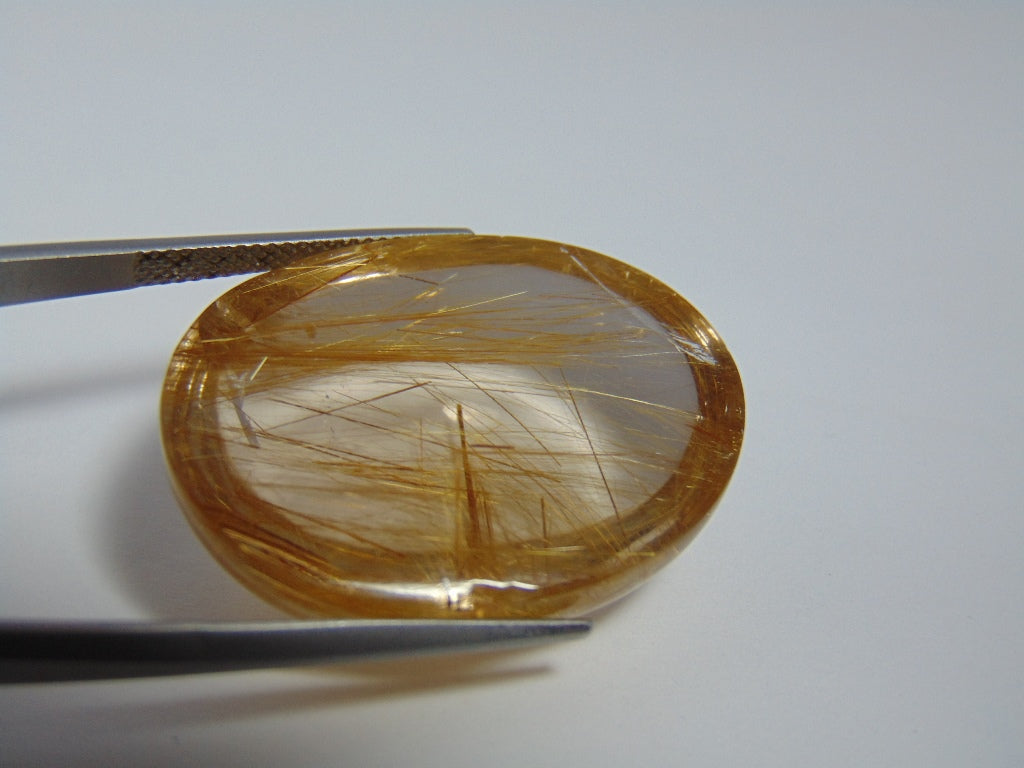 61.40ct Rutile Golden 31x23mm