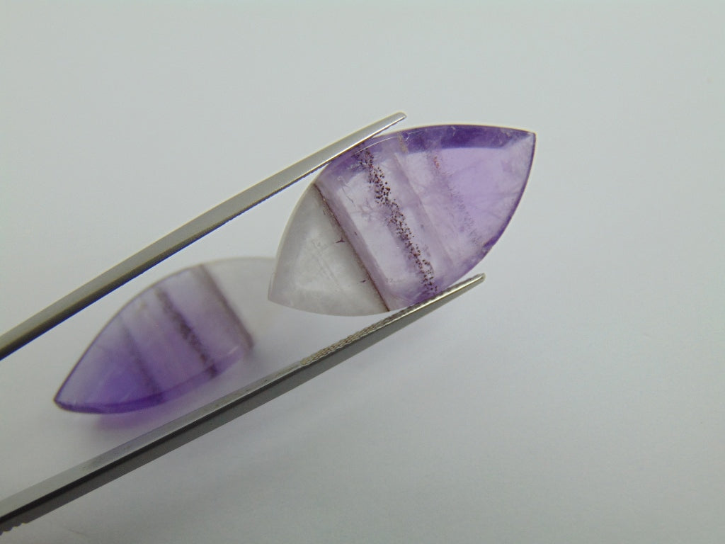 38.10cts Amethyst (Bicolor) Pair