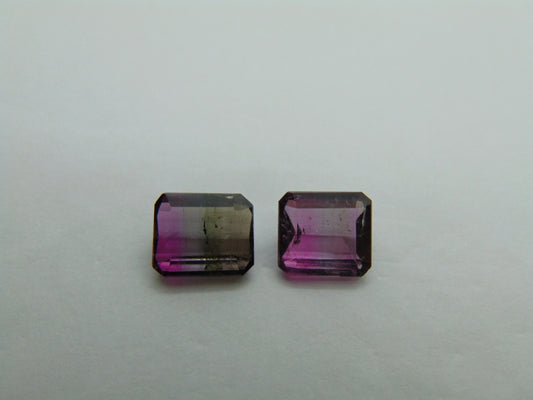 4.50ct Tourmaline Bicolor 9x7mm  8x7mm