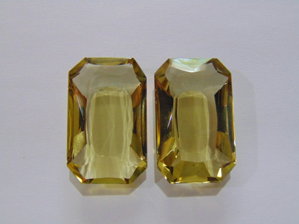 101ct Quartz (Green Gold) Pair