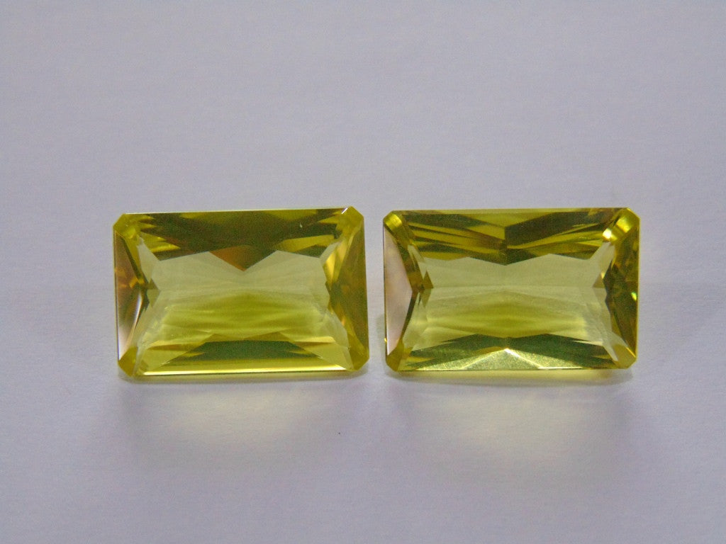 24ct Quartz (Green Gold) Pair