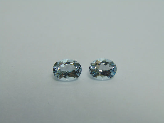 2.39ct Aquamarine Pair 8x6mm