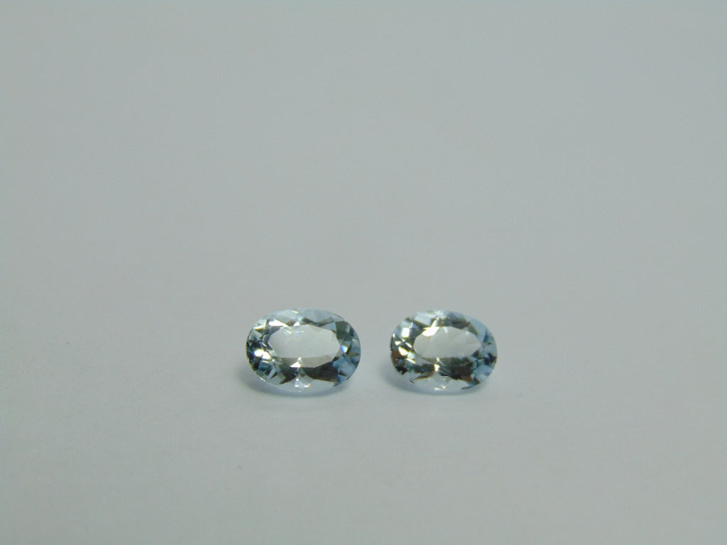 2.39ct Aquamarine Pair 8x6mm