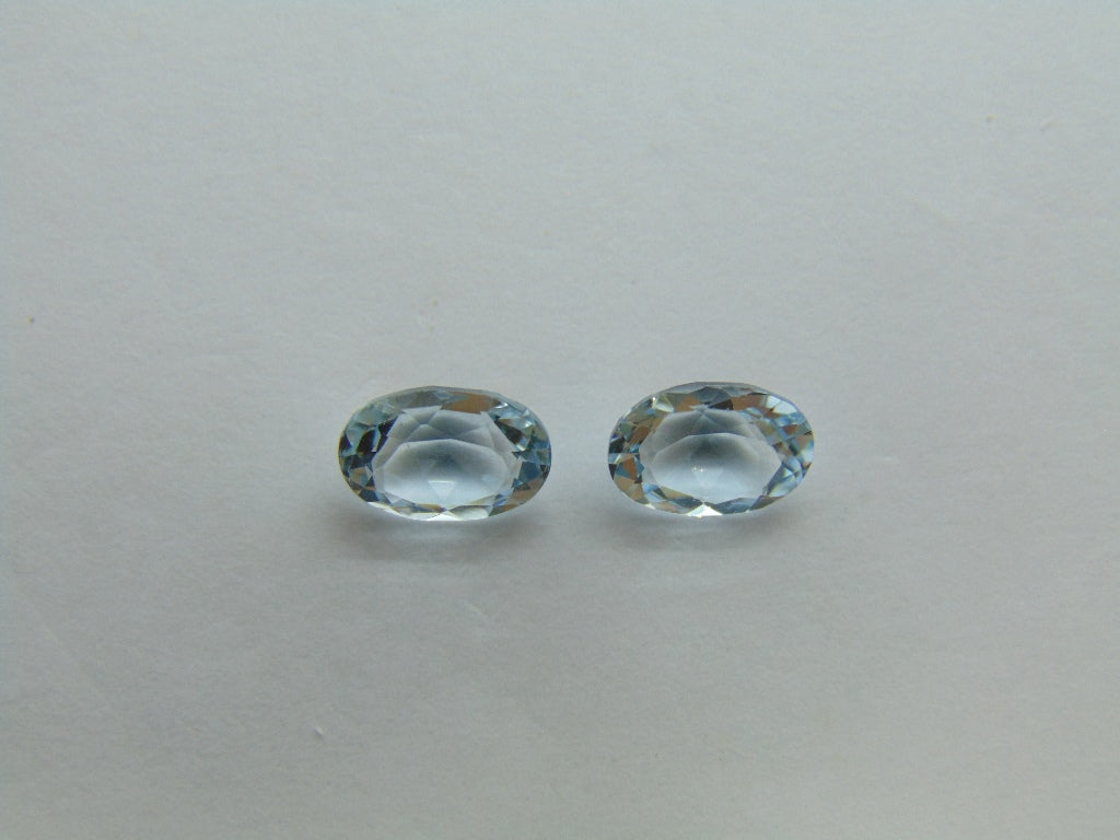 2.39ct Aquamarine Pair 8x6mm