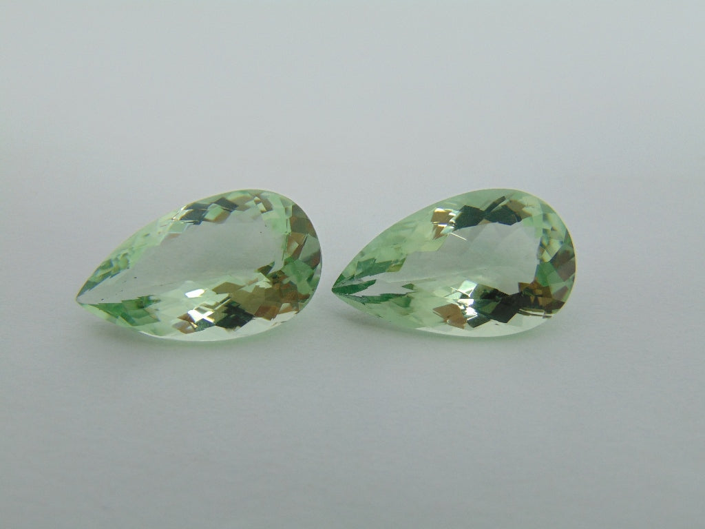 28.60cts Prasiolite (Pair)