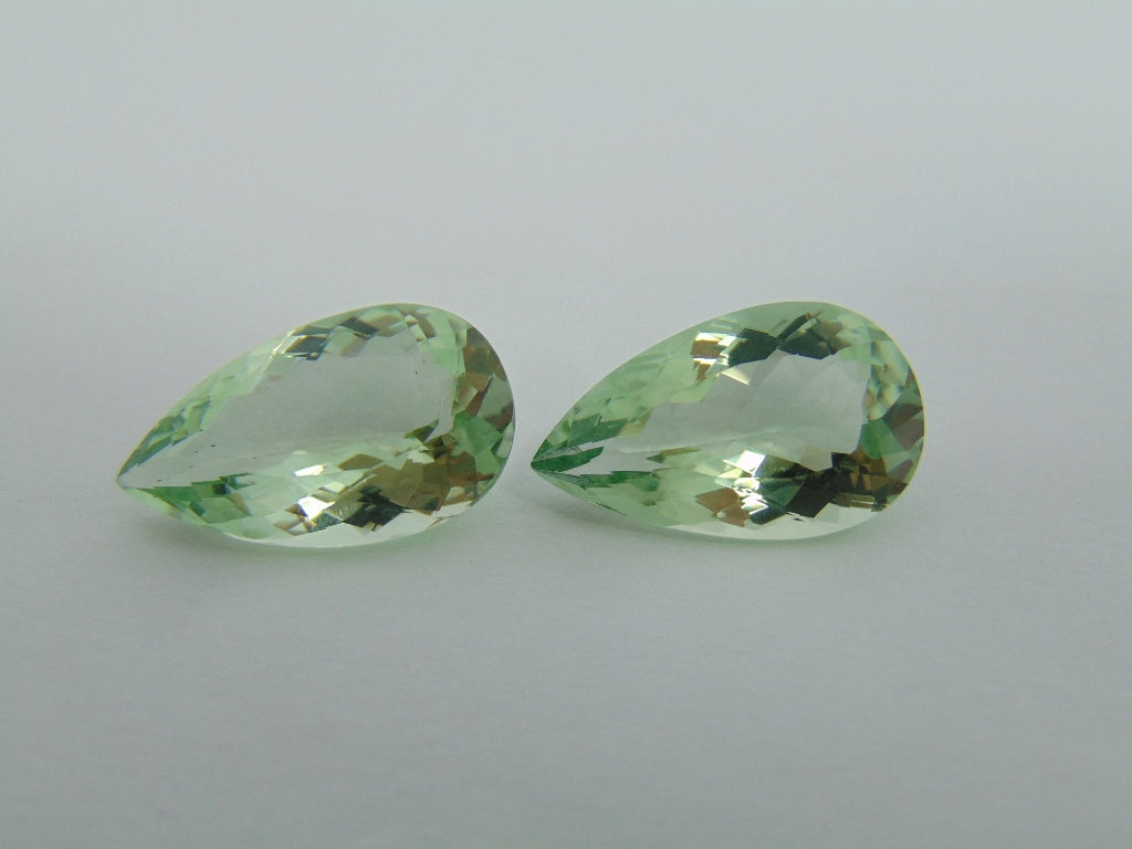 28.60cts Prasiolite (Pair)