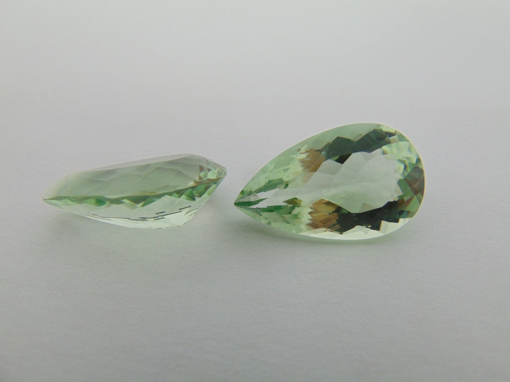 28.60cts Prasiolite (Pair)