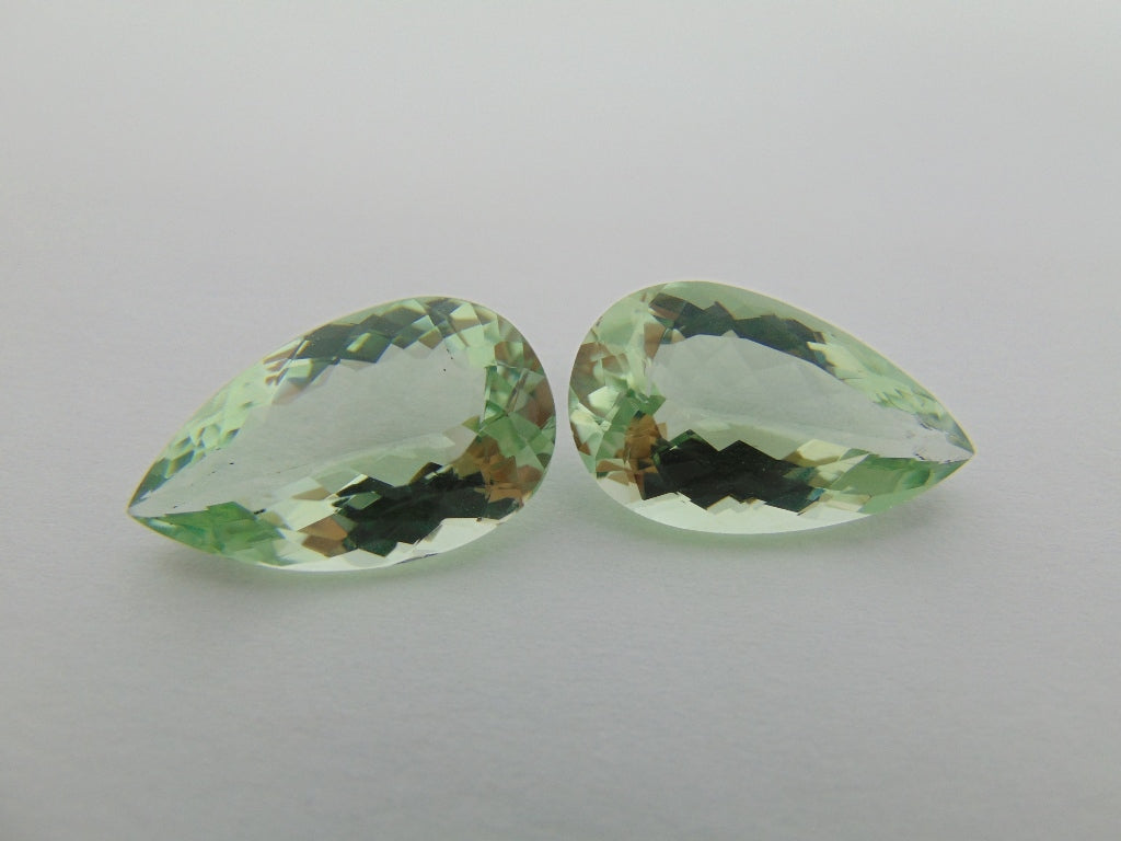 28.60cts Prasiolite (Pair)