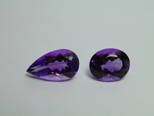 26.05ct Amethyst 22x12mm 17x13mm