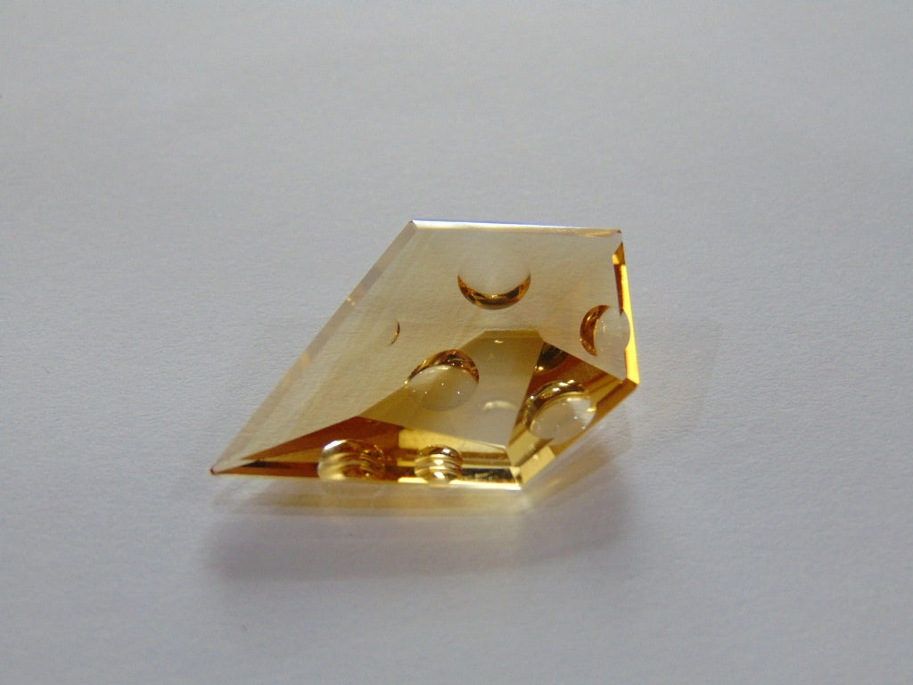 14.30ct Citrine With Bubbles 30x18mm