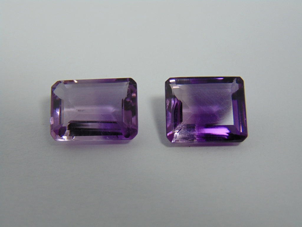 17.10cts Amethyst Bicolor (Pair)