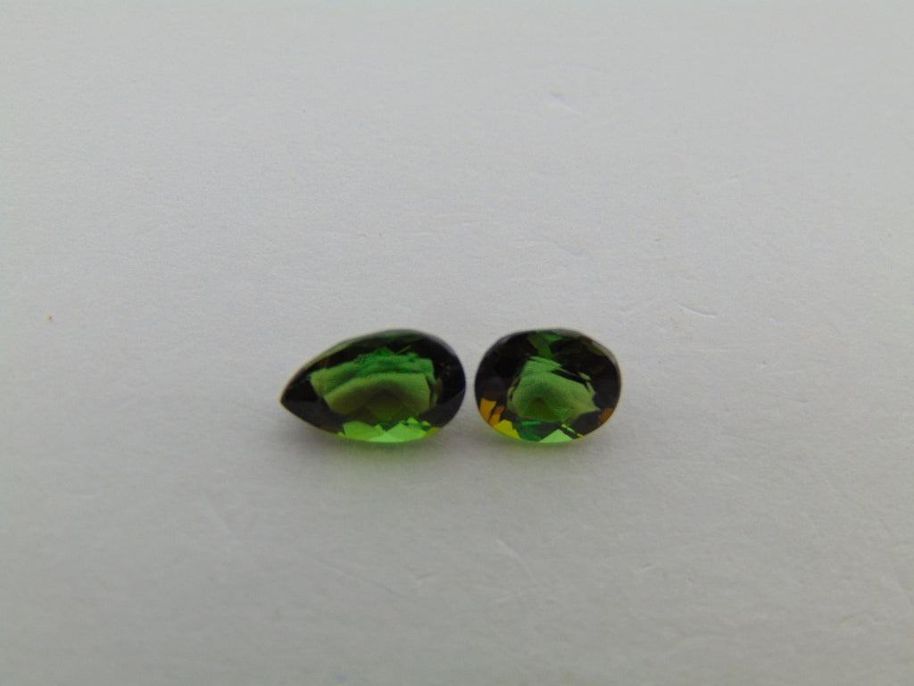 2.08ct Tourmaline 8x5mm 7x6mm