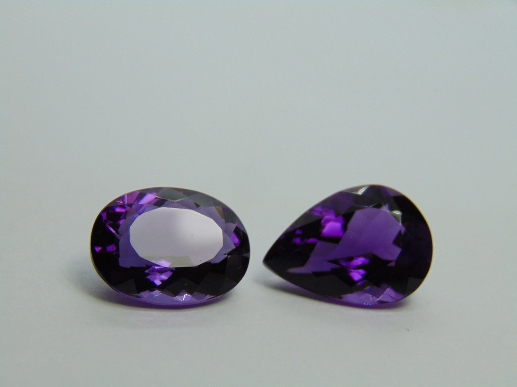 19.20ct Amethyst 18x13mm 16x12mm