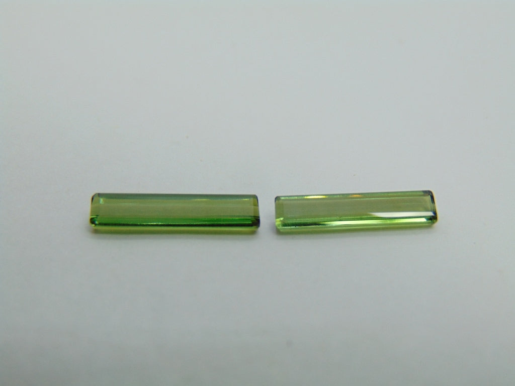 2.65ct Tourmaline Pair 16x3mm 15x3mm