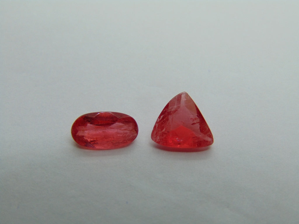 2.15ct Rhodonite 9x5mm 8mm