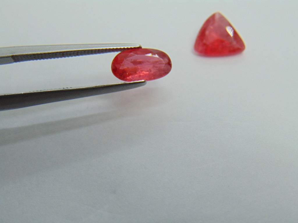 2.15ct Rhodonite 9x5mm 8mm