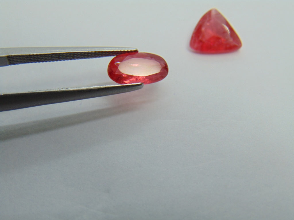 2.15ct Rhodonite 9x5mm 8mm