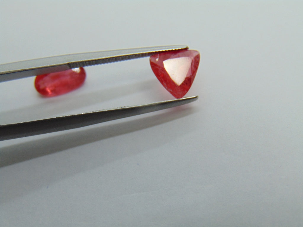 2.15ct Rhodonite 9x5mm 8mm