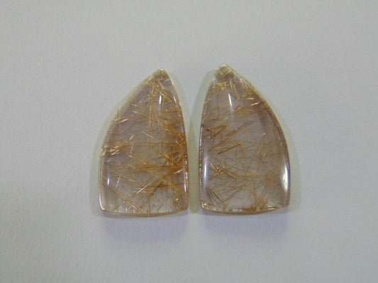 61.50ct Rutile Pair