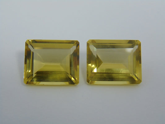 48.40cts Quartz (Green Gold) Pair