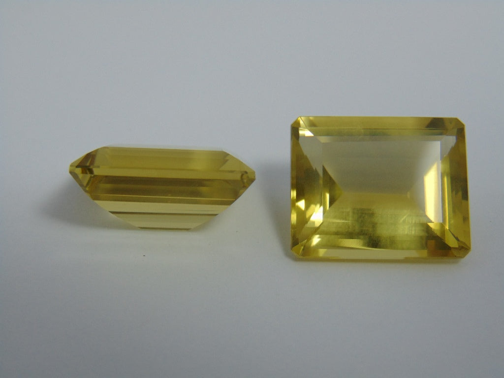 48.40cts Quartz (Green Gold) Pair