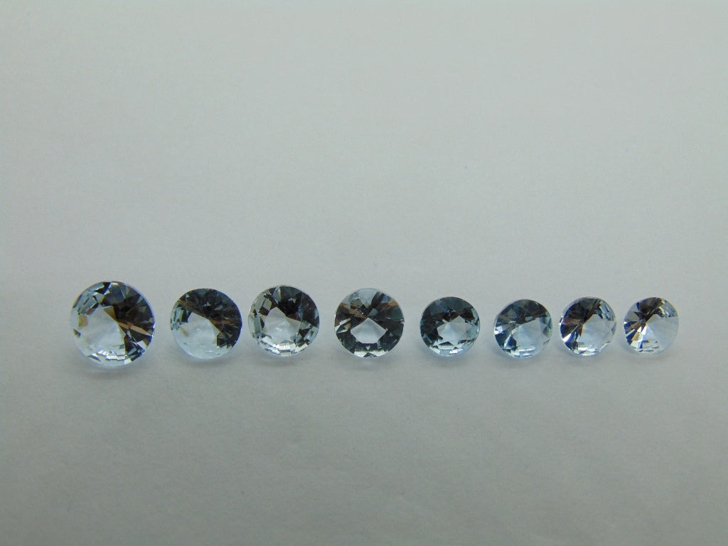 4.50ct Aquamarine Calibrated 7mm 6mm 5mm