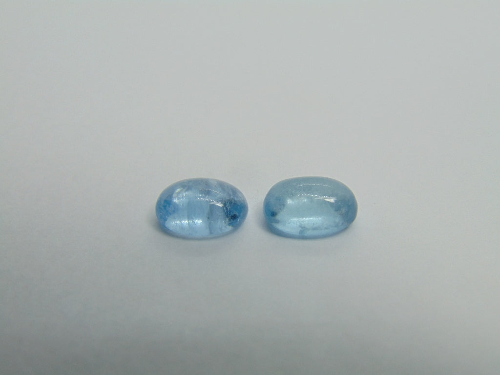 6.50ct Aquamarines Cabochon 11x8mm