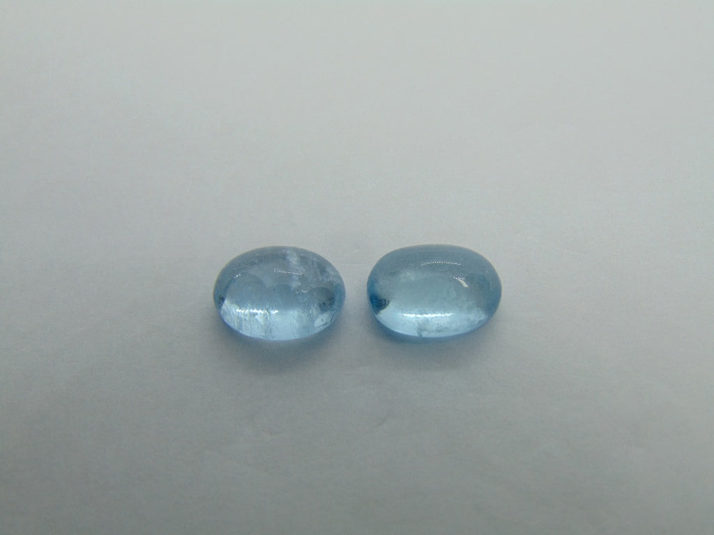 6.50ct Aquamarines Cabochon 11x8mm