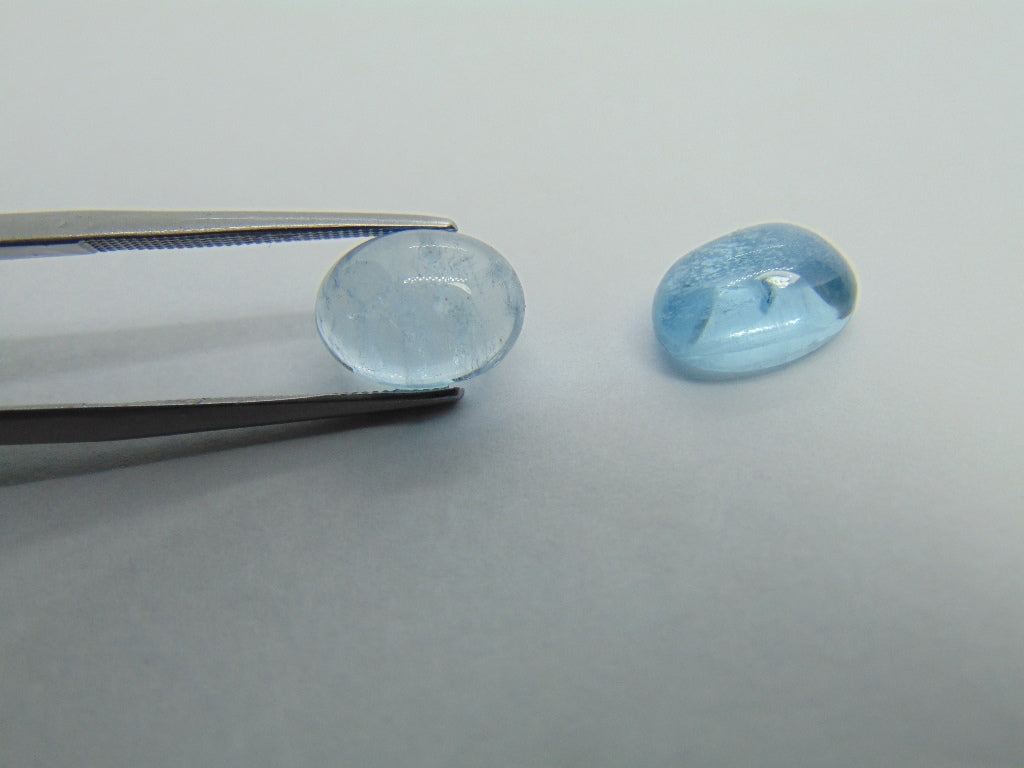 6.50ct Aquamarines Cabochon 11x8mm