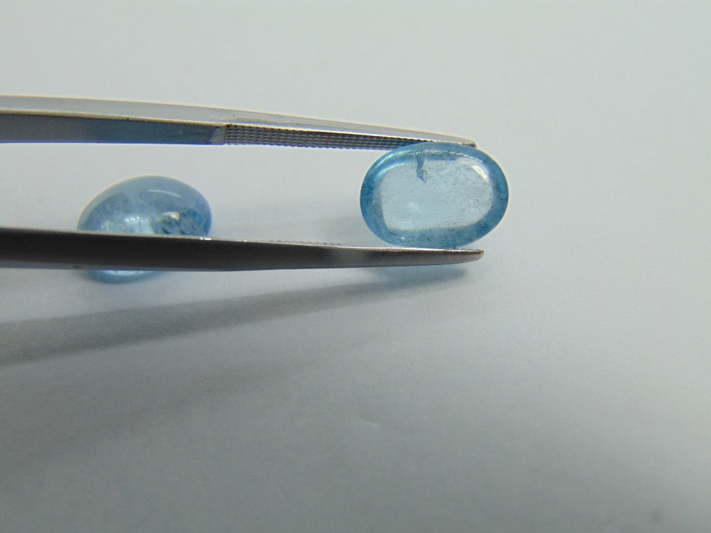 6.50ct Aquamarines Cabochon 11x8mm