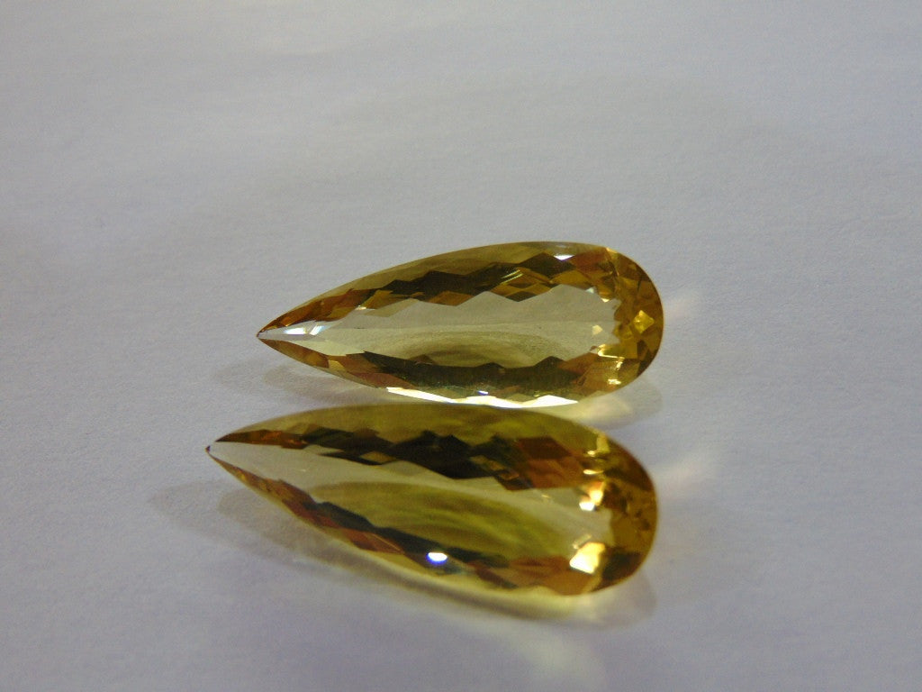 35.50ct Quartz Green Gold (Pair)