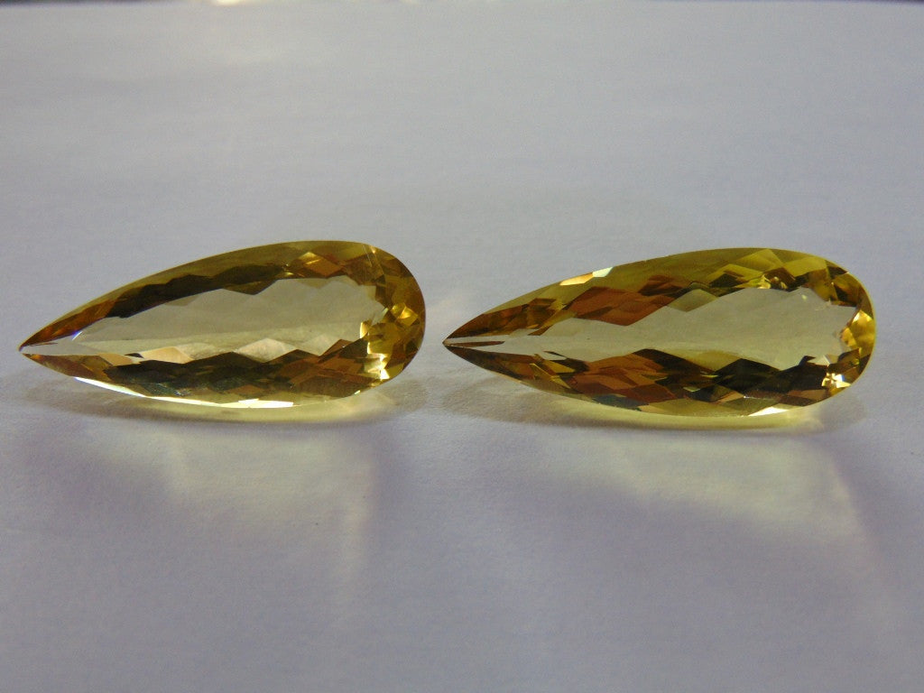 35.50ct Quartz Green Gold (Pair)