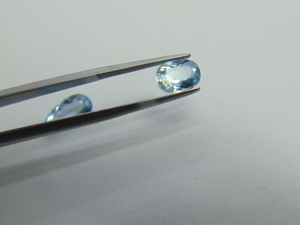 3.20ct Aquamarine 12x6mm 9x6mm