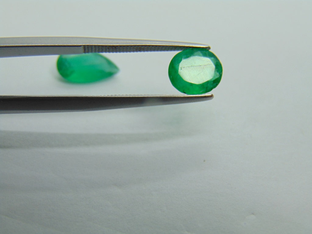 2.40ct Emerald 11x6mm 8x6mm
