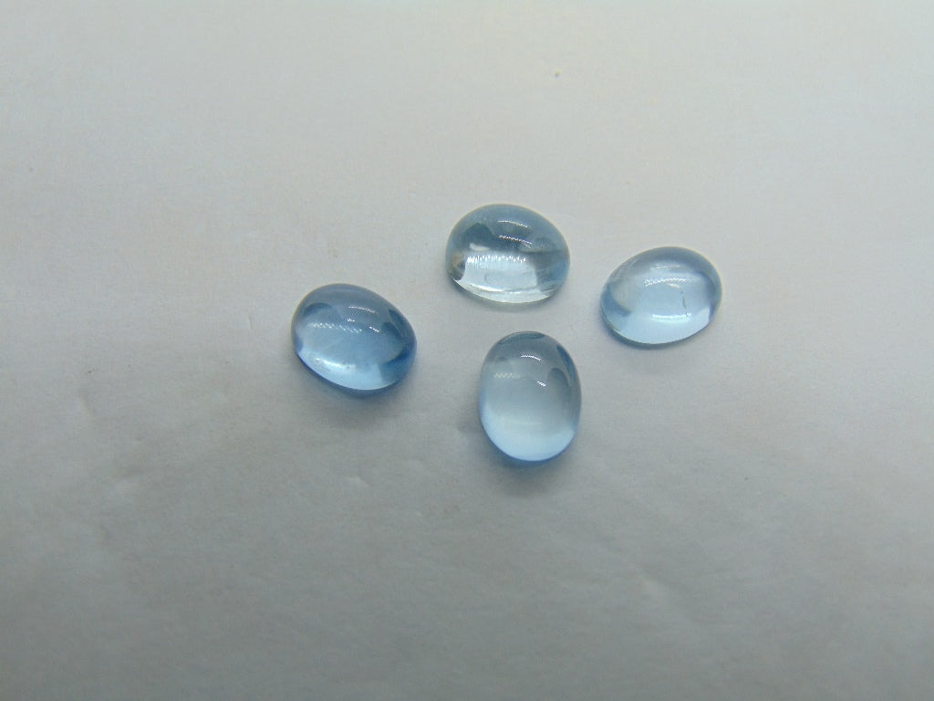 6.29ct Aquamarine Cabochon Calibrated 8x6mm