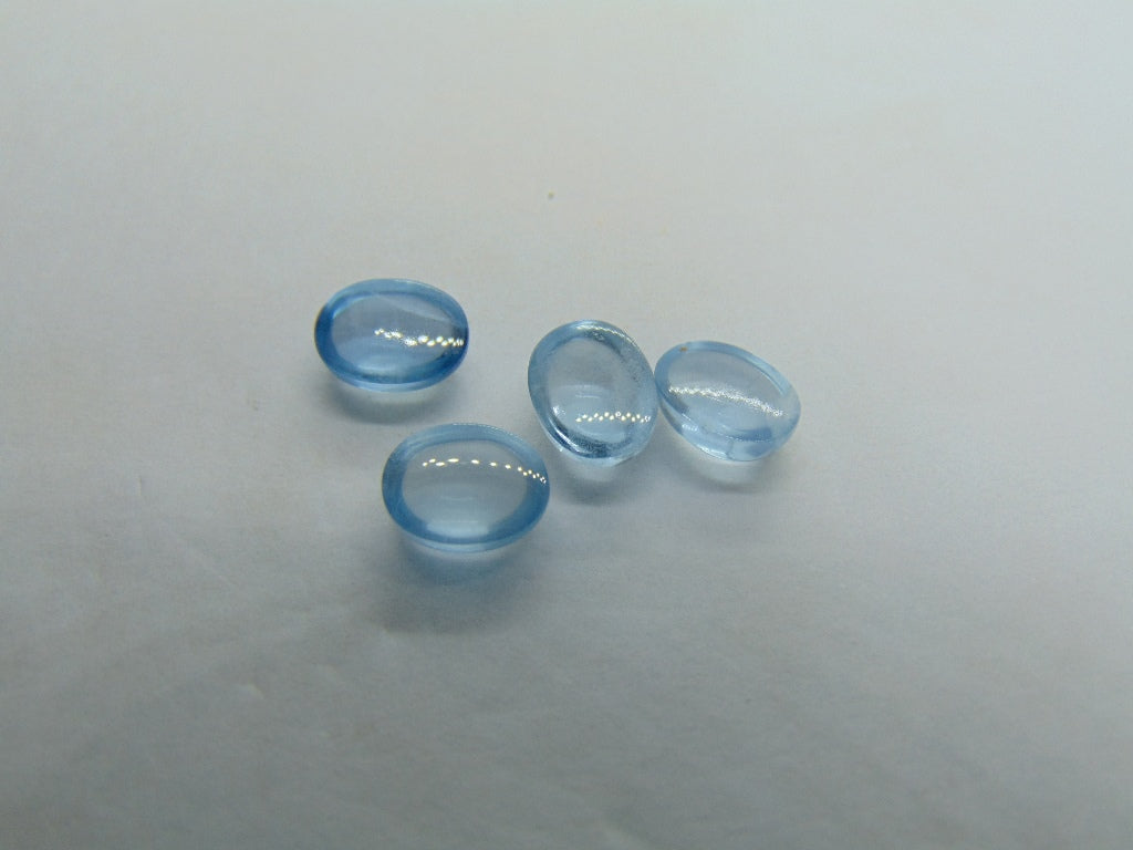 6.29ct Aquamarine Cabochon Calibrated 8x6mm